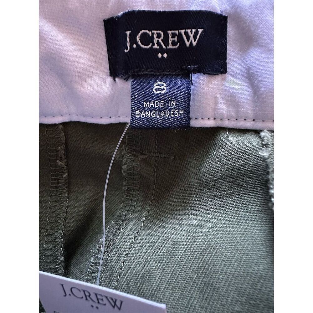 J.Crew Women's Chino Shorts Olive Green Size 8 with Pockets NWT - Picture 5 of 6